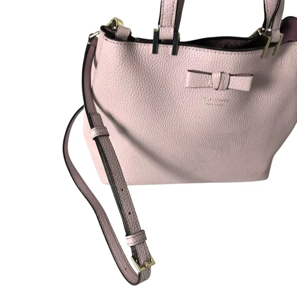 Kate Spade Satchel Crossbody Bag Purple Lavender Leather Pershing Street Gwyn